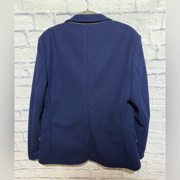 Men's Taylor Stitch The Telegraph Jacket in Blue Boiled Wool, Size 42 - Picture 4 of 7